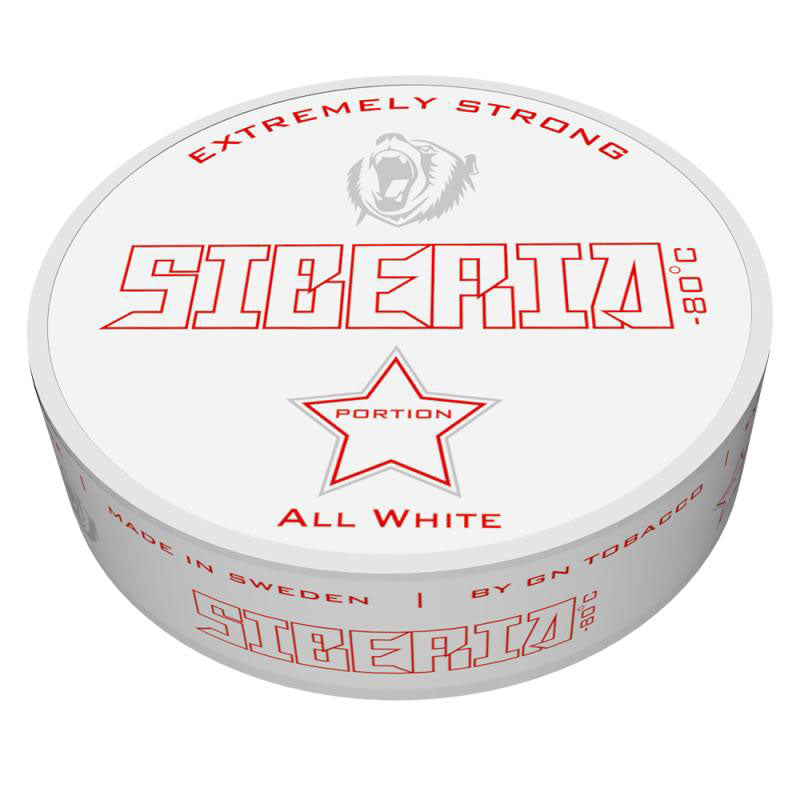 -80c All White Portion Nicotine Pouches By Siberia