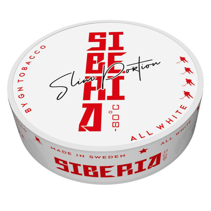 -80c Slim All White Portion Nicotine Pouches By Siberia