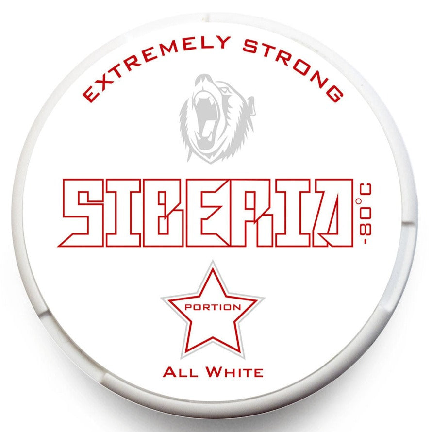 -80c All White Portion Nicotine Pouches By Siberia