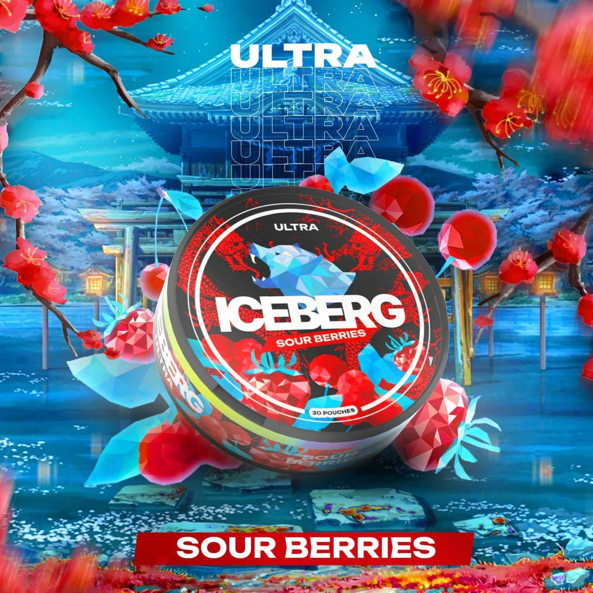 Sour Berries XXL Nicotine Pouches By Iceberg