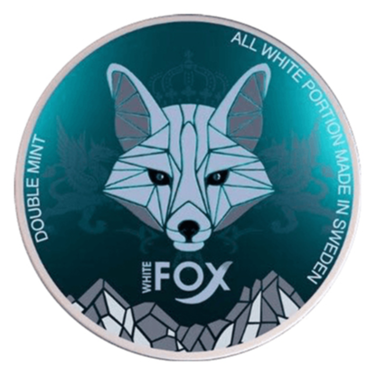 White Fox Double Mint Slim Nicotine Pouches Strong Snus